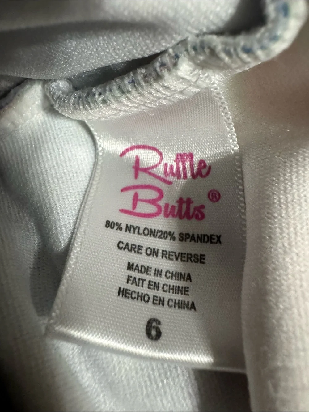 Ruffle Butts Girls Rash Guard Size 6 Floral Long Sleeve Beach Vacation